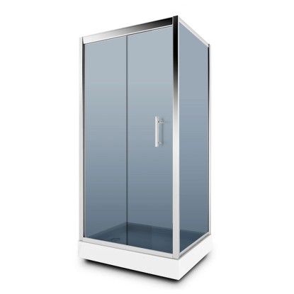 Kabina prysznicowa Como 100 x 80 cm chrom z brodzikiem Kabina prysznicowa Como 100 x 80 cm chrom z brodzikiem
