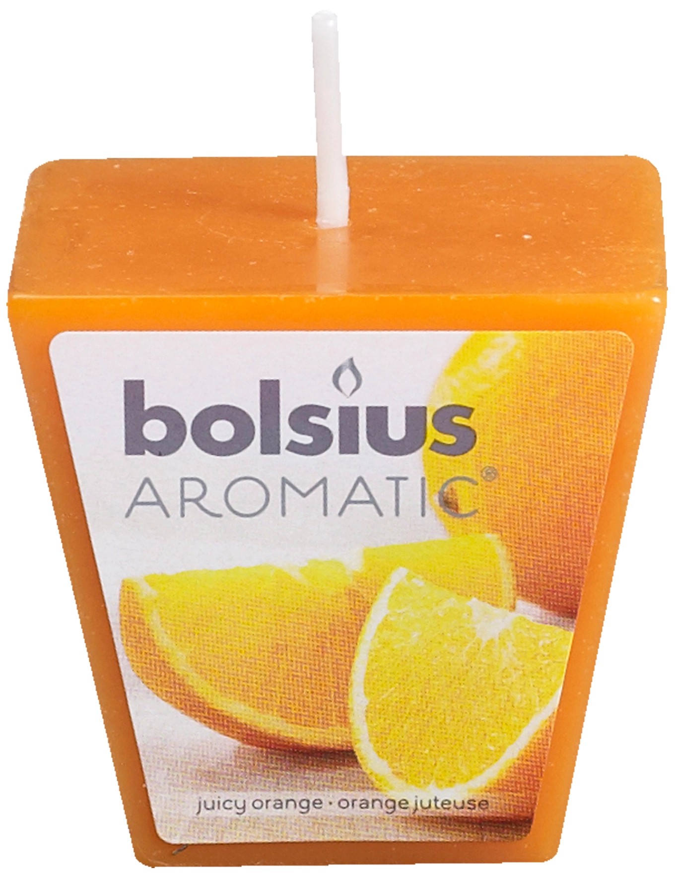 Bolsius Aromatic Świeca zapachowa kwadrat pomarańczowa Bolsius Aromatic Świeca zapachowa kwadrat pomarańczowa