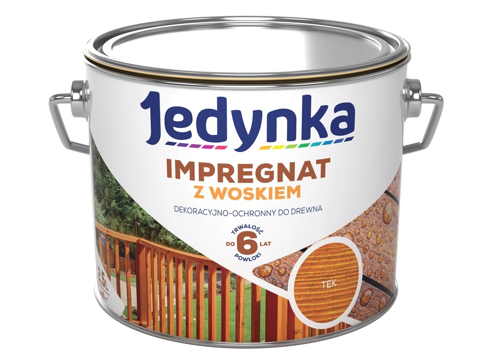 Jedynka Impregnat do drewna z woskiem teak 2,5 l Jedynka Impregnat do drewna z woskiem teak 2,5 l