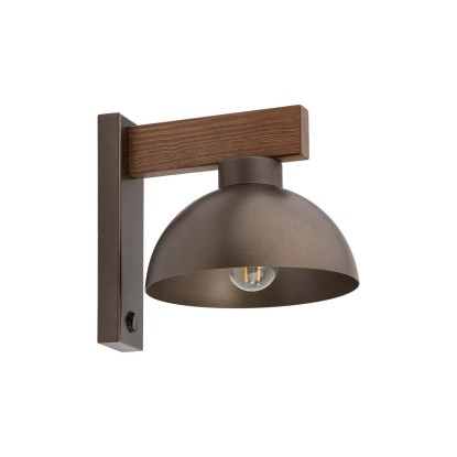 TK Lighting Kinkiet ścienny OSLO BROWN 1xE27 15W brązowy TK Lighting Kinkiet ścienny OSLO BROWN 1xE27 15W brązowy