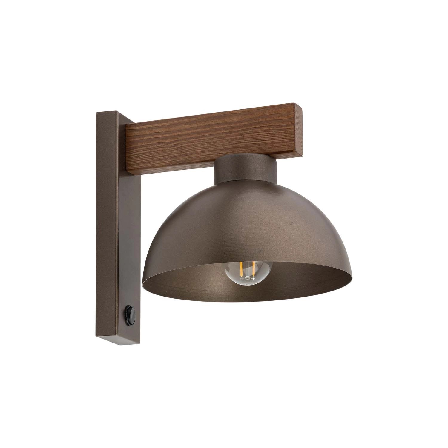 TK Lighting Kinkiet ścienny OSLO BROWN 1xE27 15W brązowy TK Lighting Kinkiet ścienny OSLO BROWN 1xE27 15W brązowy