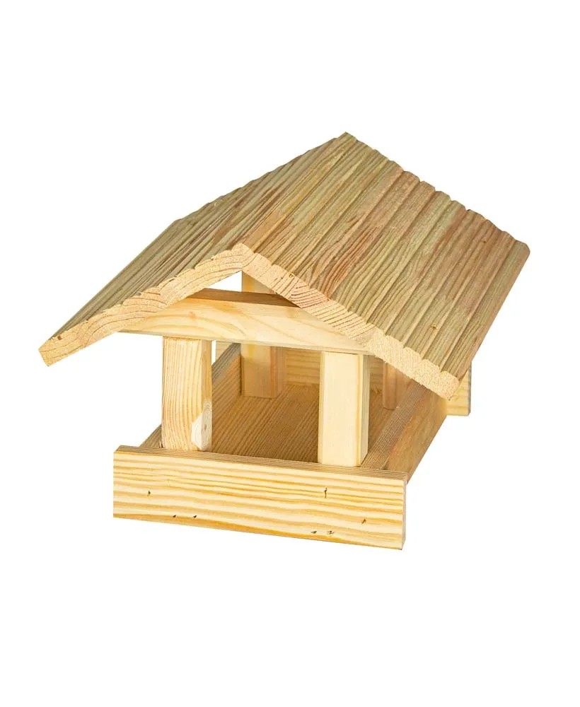 Karmnik dwuspadowy jasny ryflowany - 15 x 20 x 22 cm Karmnik dwuspadowy jasny ryflowany - 15 x 20 x 22 cm