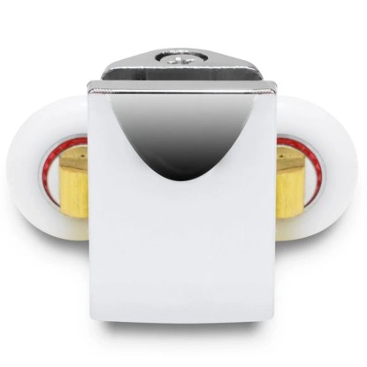 Rolki dolne metalowe do drzwi kabiny 2,5 cm chrom 2 szt Rolki dolne metalowe do drzwi kabiny 2,5 cm chrom 2 szt