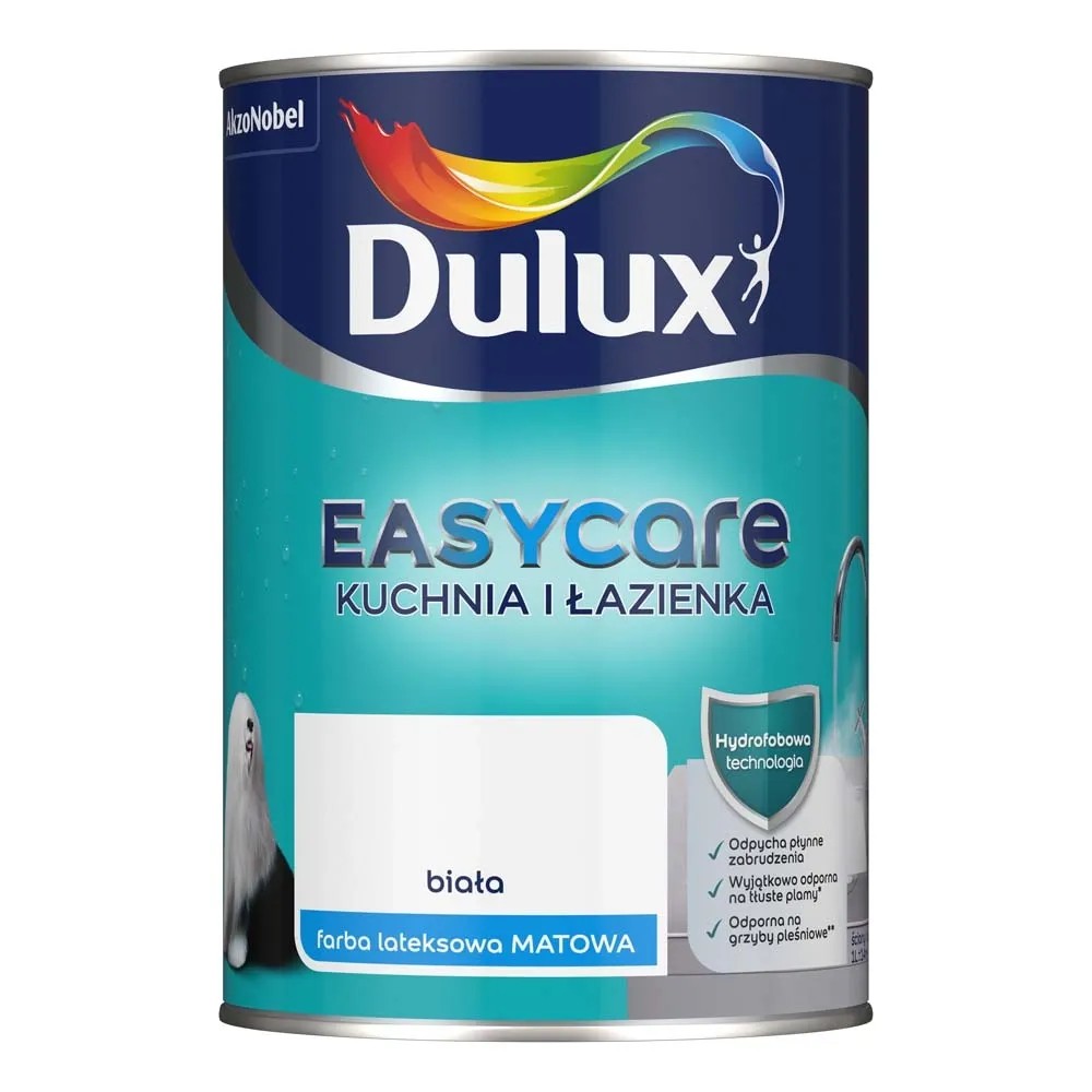 Farba Dulux EasyCare Kuchnia i Łazienka biała 1 l Farba Dulux EasyCare Kuchnia i Łazienka biała 1 l