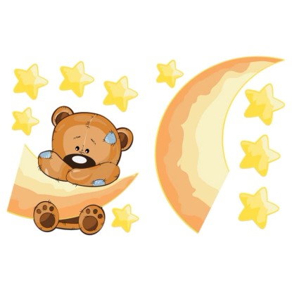 Naklejka PLUSZOWY MIŚ 2 szt. 30x40 cm Naklejka PLUSZOWY MIŚ 2 szt. 30x40 cm