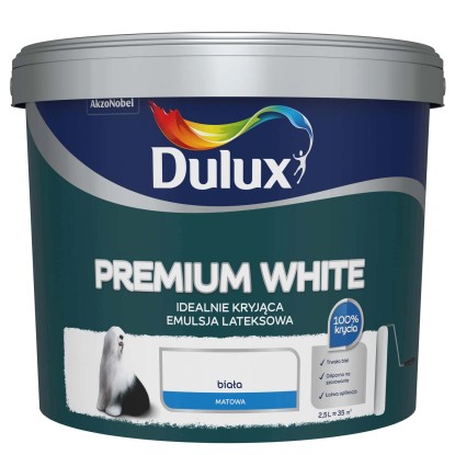 Farba Dulux Premium White biała 2,5 l Farba Dulux Premium White biała 2,5 l