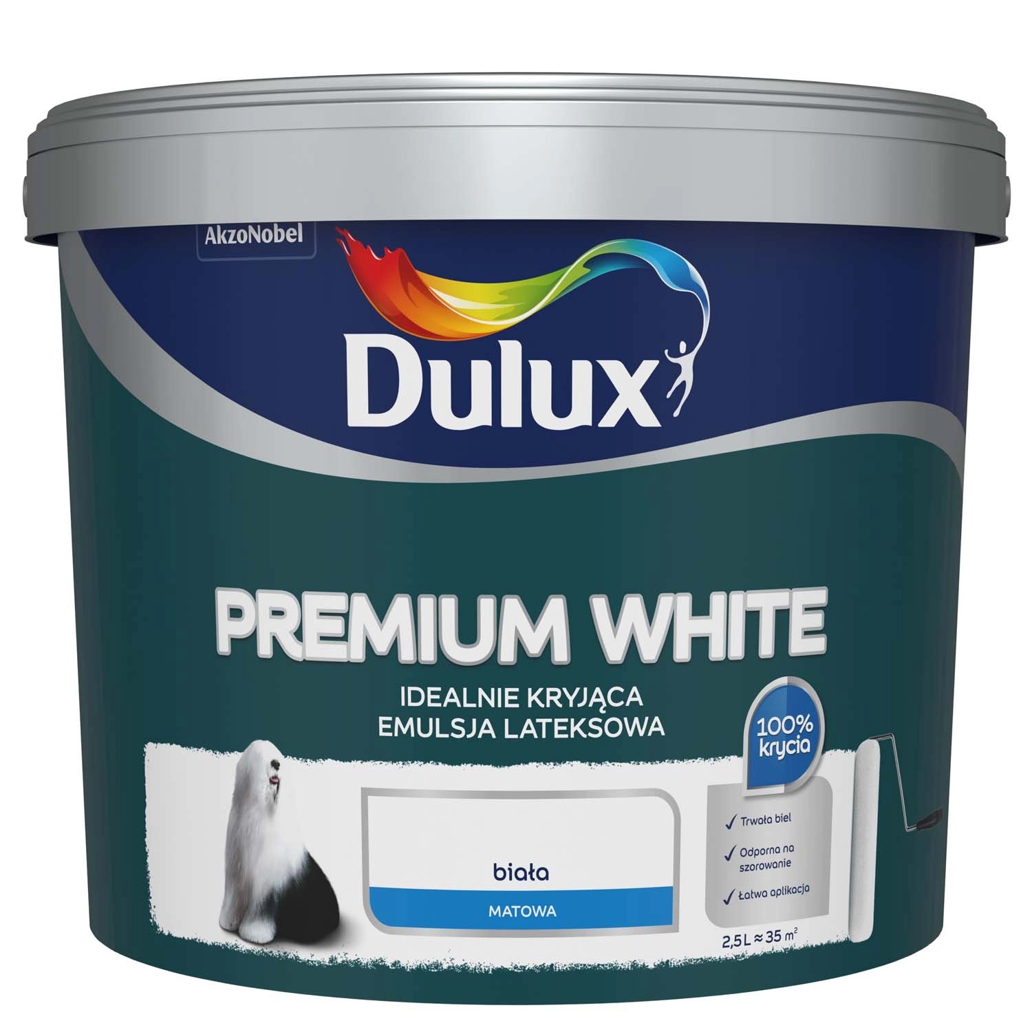 Farba Dulux Premium White biała 2,5 l Farba Dulux Premium White biała 2,5 l