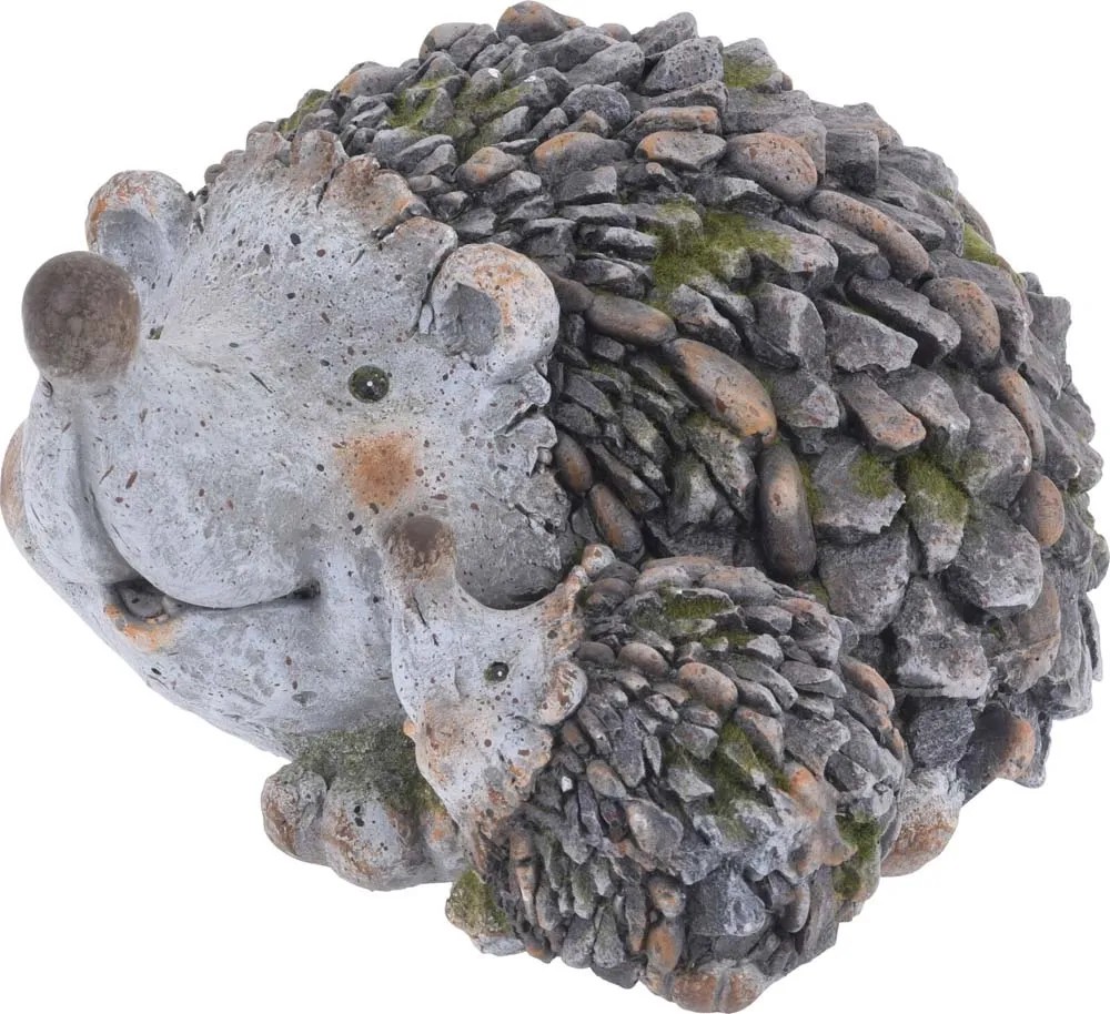 Figura ogrodowa jeże kamień - wys. 19,5 cm Figura ogrodowa jeże kamień - wys. 19,5 cm