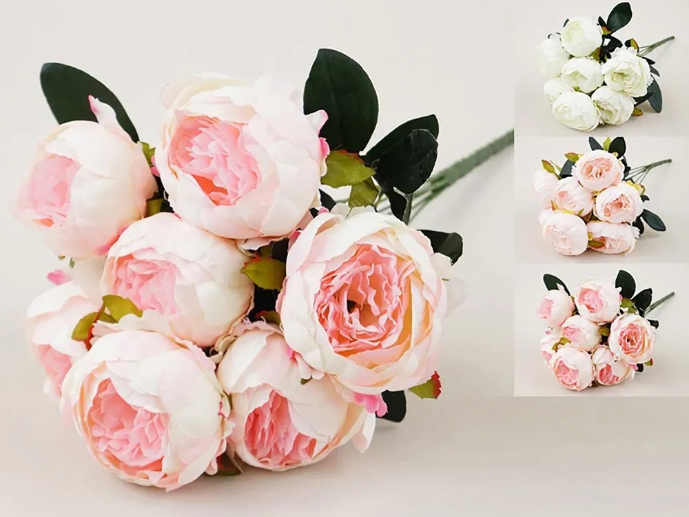 Bukiet sztuczny Peonia 7 kwiatów mix kolor 44 cm Bukiet sztuczny Peonia 7 kwiatów mix kolor 44 cm