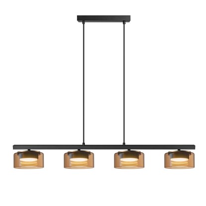 Goldlux Lampa wiszaca glass Ofelia 4x max. 10W GX53 klosze bursztynowe Goldlux Lampa wiszaca glass Ofelia 4x max. 10W GX53 klosze bursztynowe