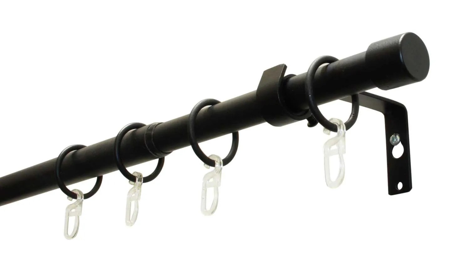 Gardinia Karnisz pojedynczy rozsuwany 19/16 120-190 cm czarny Gardinia Karnisz pojedynczy rozsuwany 19/16 120-190 cm czarny