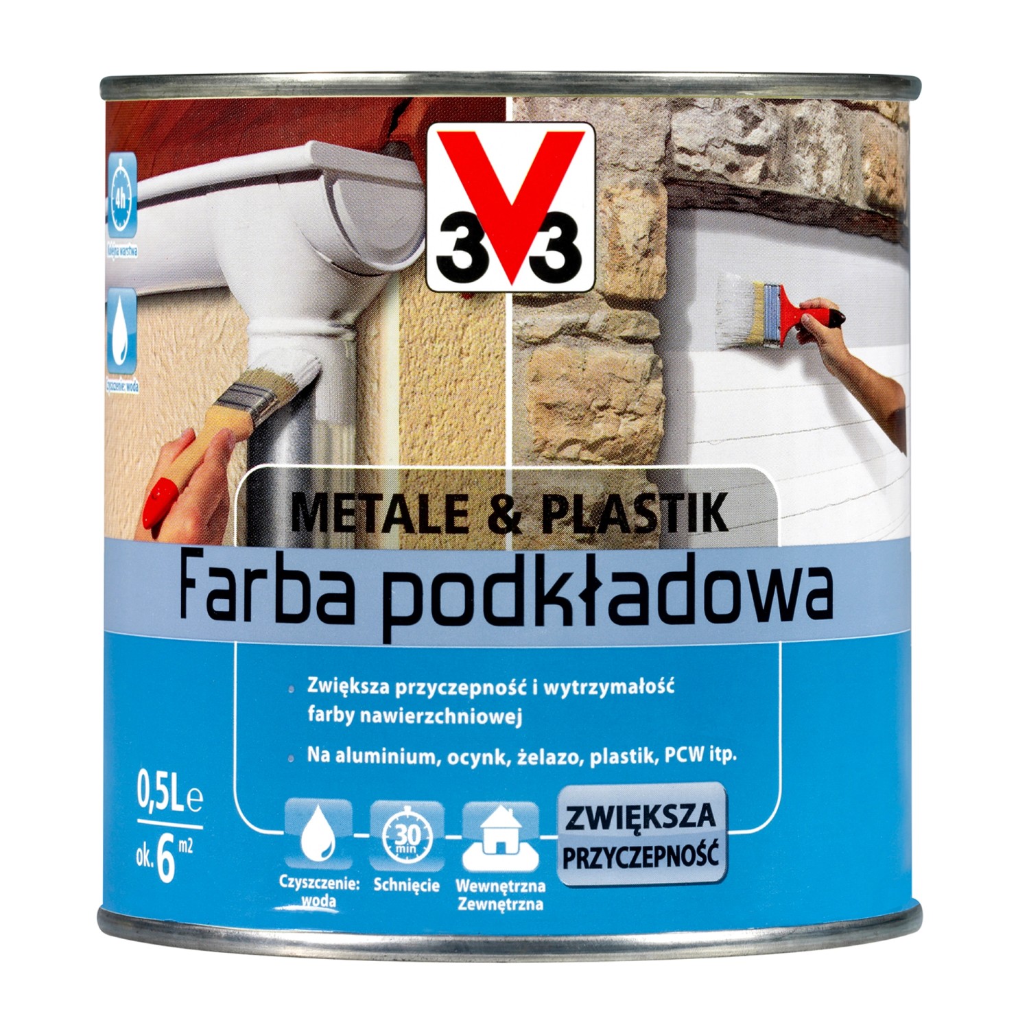 V33 Farba podkładowa Metale & Plastik 500 ml V33 Farba podkładowa Metale & Plastik 500 ml
