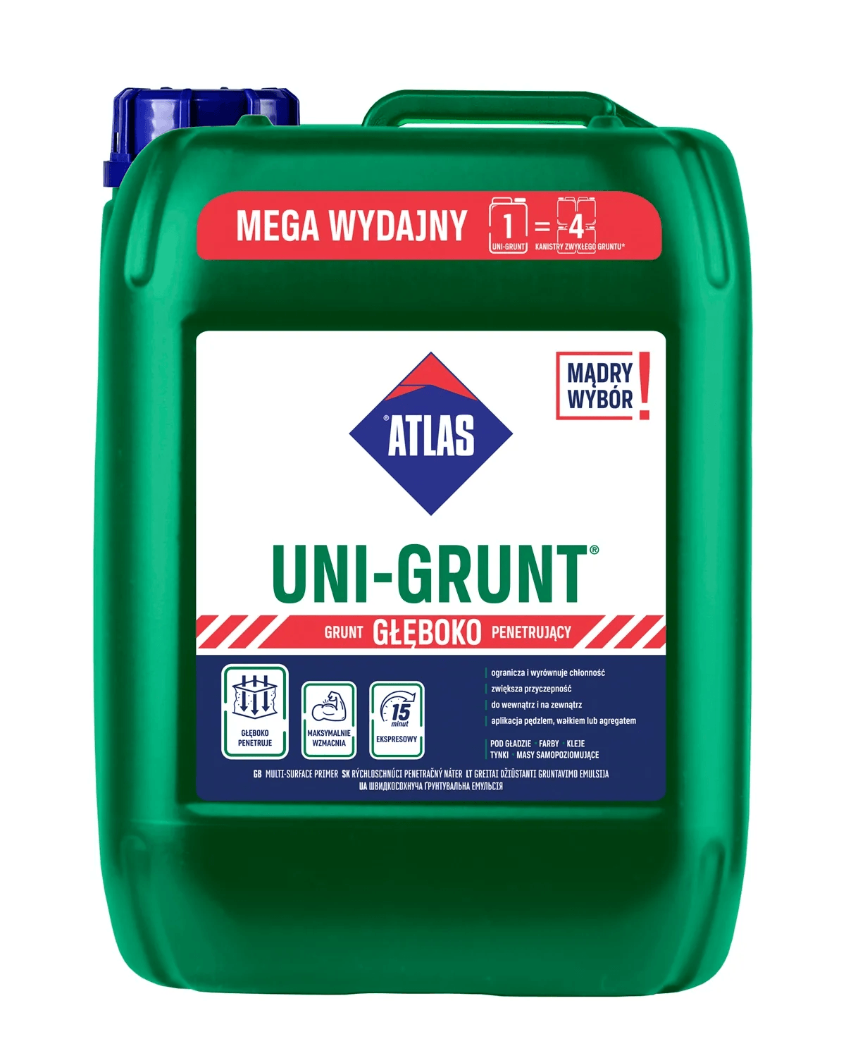 Atlas Emulsja gruntująca Unigrunt 5 kg Atlas Emulsja gruntująca Unigrunt 5 kg