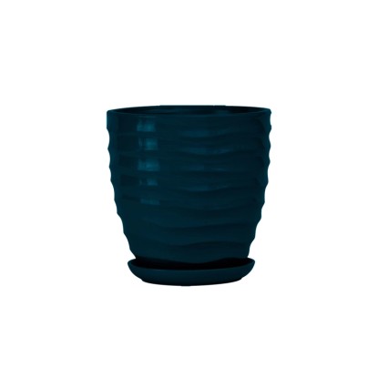 Doniczka z podstawką Duna atracyt połysk - 21 cm Doniczka z podstawką Duna atracyt połysk - 21 cm