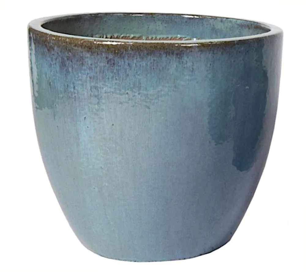 Donica ceramiczna Egg pot nieb/ziel - 48 x 41 cm Donica ceramiczna Egg pot nieb/ziel - 48 x 41 cm