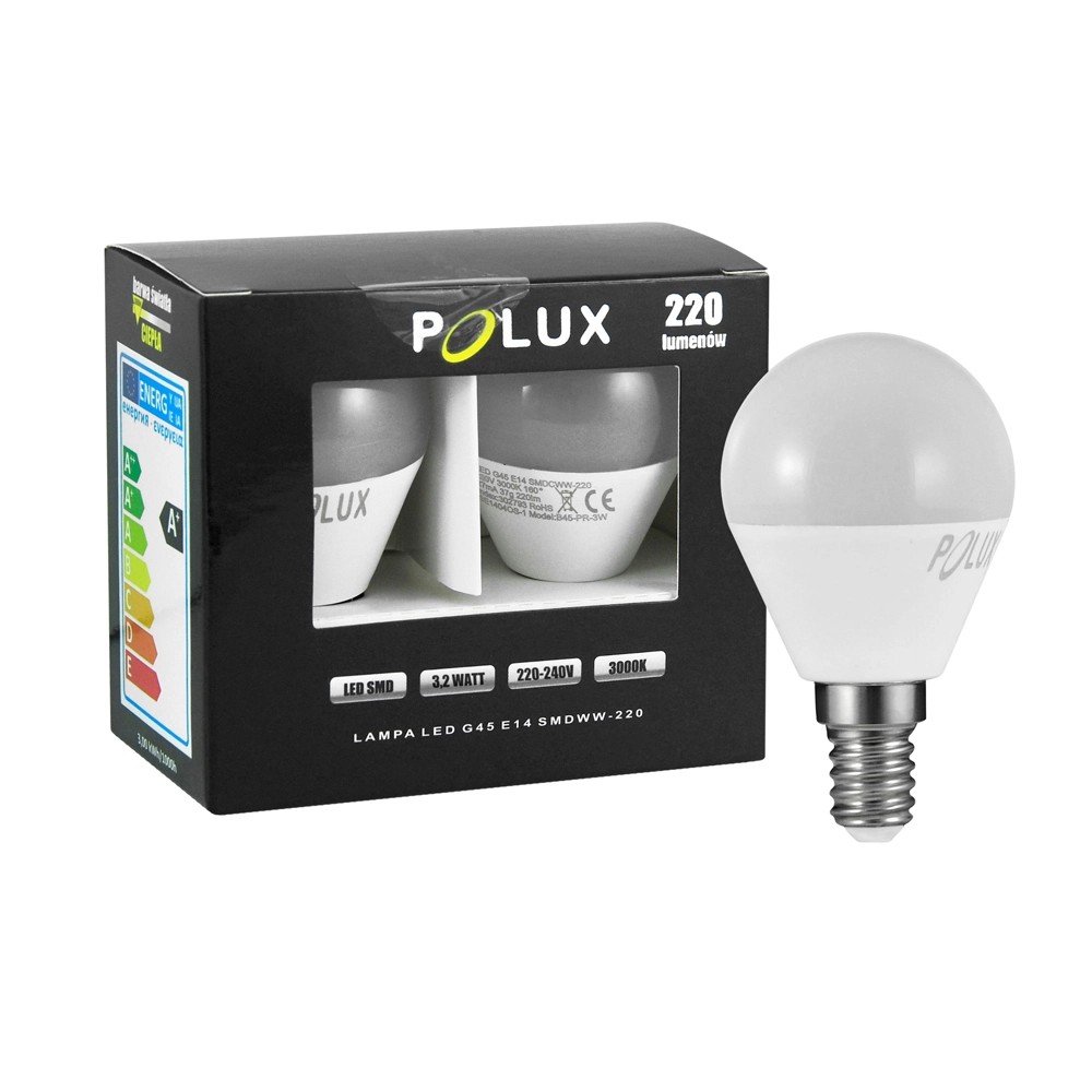 Polux Żarówka LED G45 3 5W E14 250 lm 3000 K 2 szt kupuj w OBI