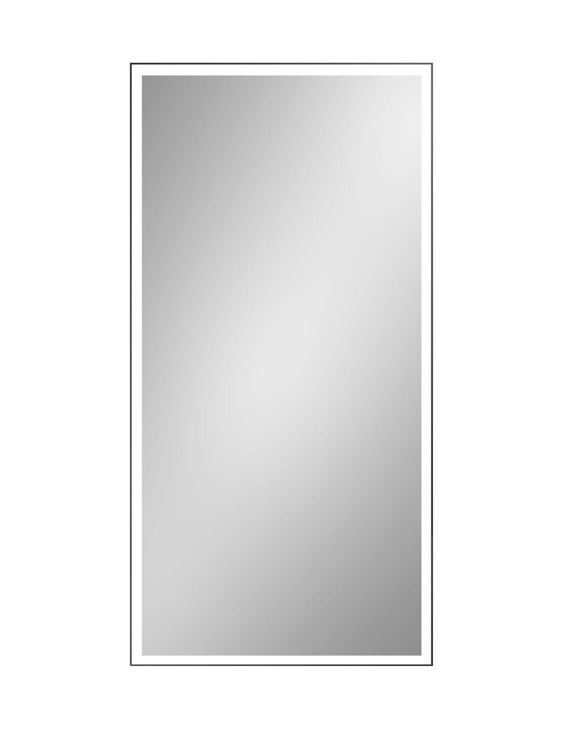 Lustro z LED Classic Line czarna rama 65x120 Lustro z LED Classic Line czarna rama 65x120