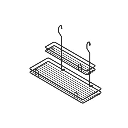 Rejs Koszyk zawieszkowy podwójny czarny mat Rejs Koszyk zawieszkowy podwójny czarny mat