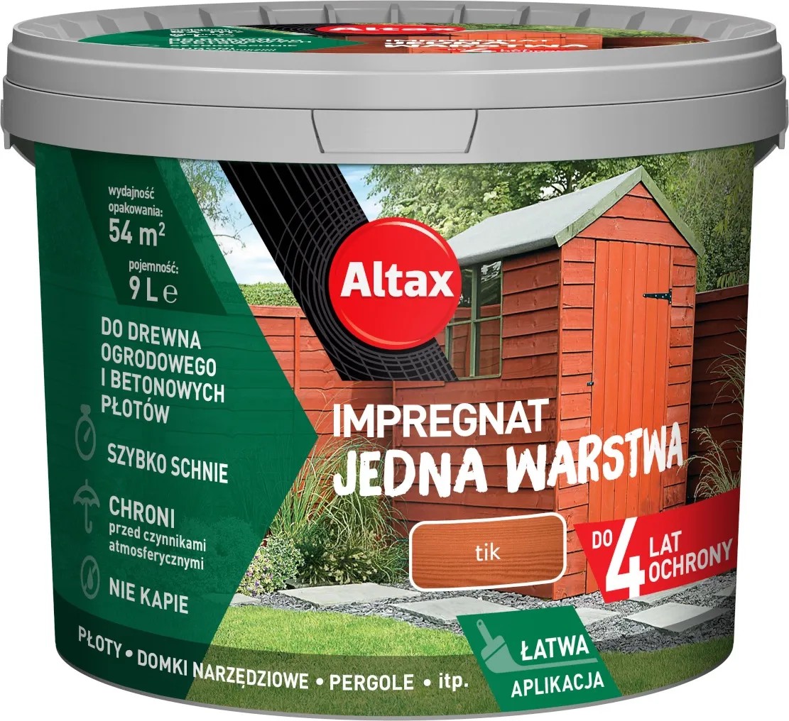 Altax Impregnat jedna warstwa tik - 9L Altax Impregnat jedna warstwa tik - 9L