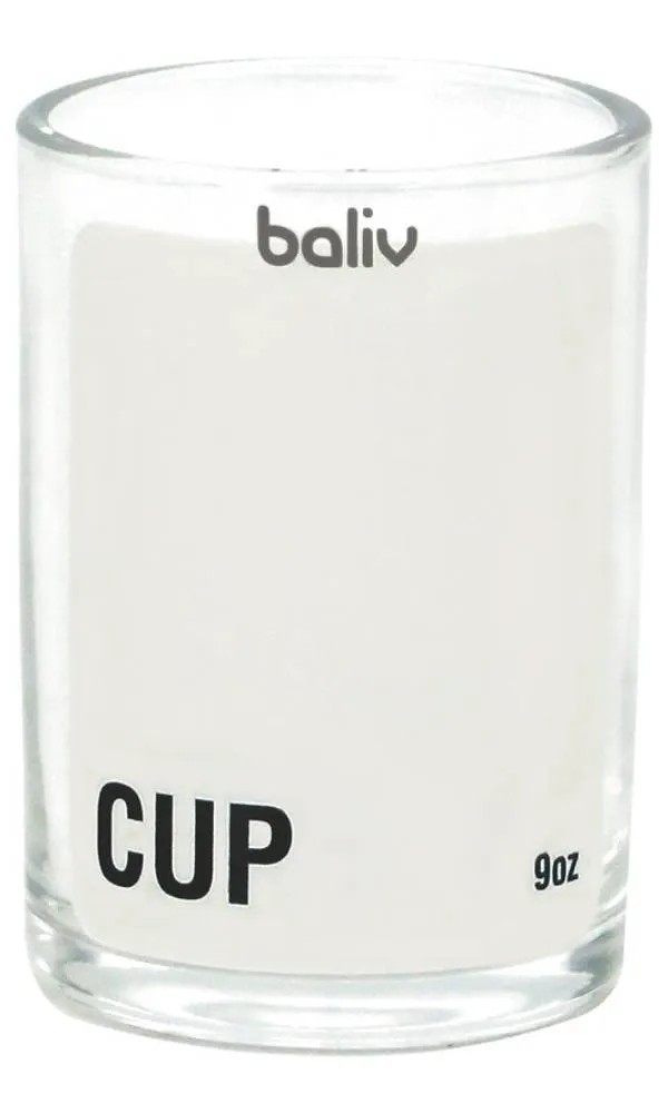 Baliv Kubek łazienkowy szklany z czarnym napisem Baliv Kubek łazienkowy szklany z czarnym napisem