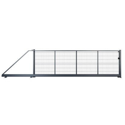 Brama panelowa antracyt przesuwna lewa Brama panelowa antracyt przesuwna lewa