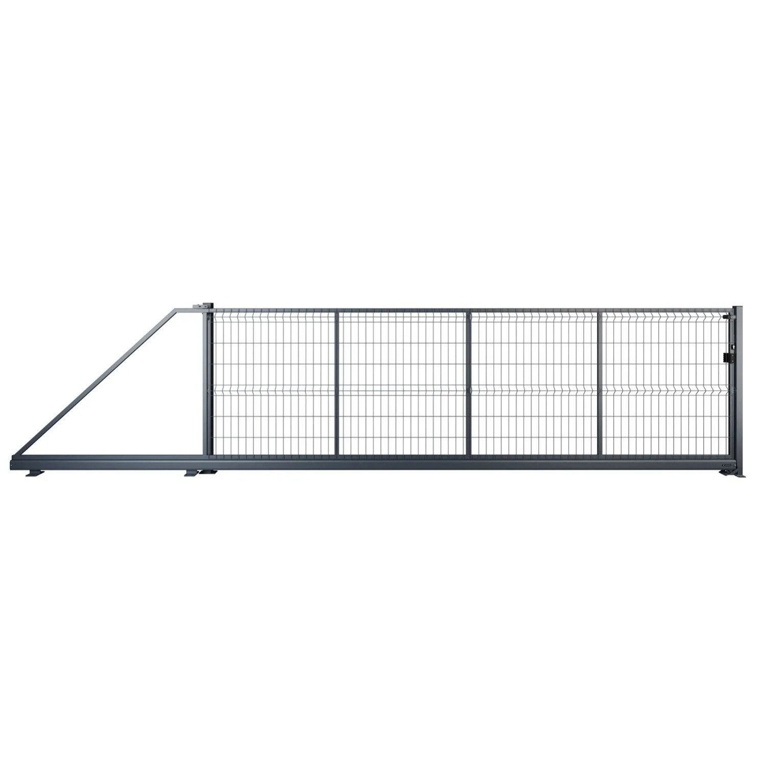 Brama panelowa antracyt przesuwna lewa Brama panelowa antracyt przesuwna lewa