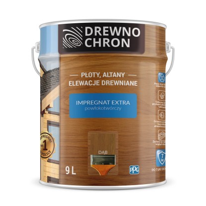 Drewnochron Impregnat Extra powłokotwórczy dąb - 9L Drewnochron Impregnat Extra powłokotwórczy dąb - 9L