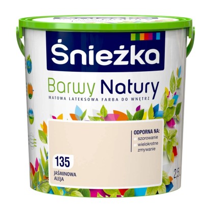 Farba Śnieżka Barwy Natury jaśminowa aleja 2,5 l Farba Śnieżka Barwy Natury jaśminowa aleja 2,5 l