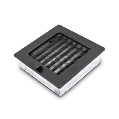 4 Fire Kratka kominkowa czarna 17 cm x 17 cm z żaluzją 4 Fire Kratka kominkowa czarna 17 cm x 17 cm z żaluzją