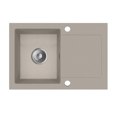 Zlewozmywak Senso 1-kom. z ociekaczem, piaskowy 65x44 cm Zlewozmywak Senso 1-kom. z ociekaczem, piaskowy 65x44 cm