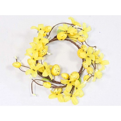 Forsycja Wianek sztuczny ozdobny - śr. 21 cm Forsycja Wianek sztuczny ozdobny - śr. 21 cm