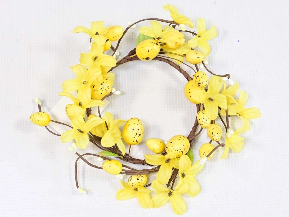 Forsycja Wianek sztuczny ozdobny - śr. 21 cm Forsycja Wianek sztuczny ozdobny - śr. 21 cm