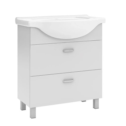 Szafka umywalkowa Greta biała 75cm (2 szuflady) Szafka umywalkowa Greta biała 75cm (2 szuflady)