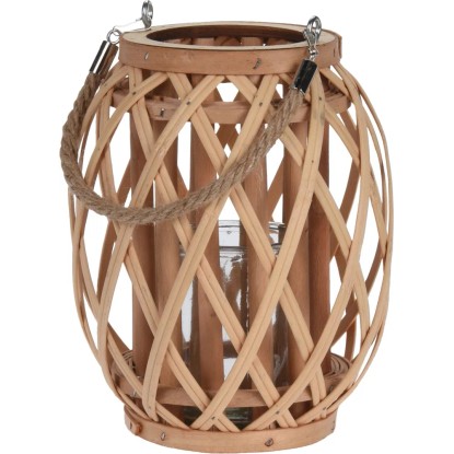 Lampion DESERT NATURAL z wkładem szklanym 17 cm x 21 cm Lampion DESERT NATURAL z wkładem szklanym 17 cm x 21 cm