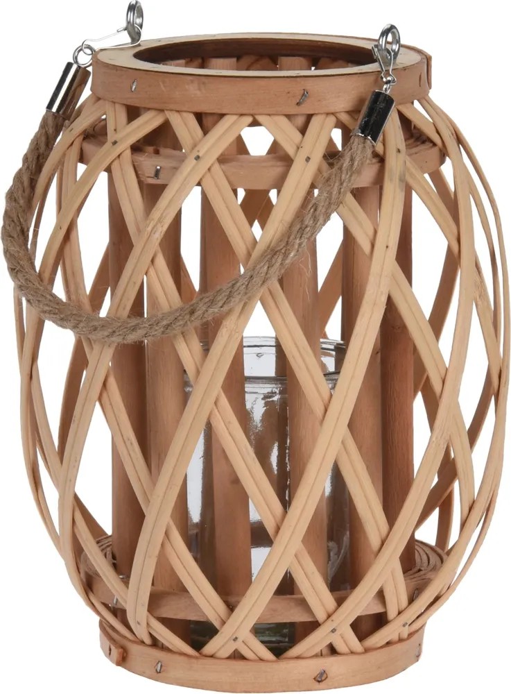 Lampion DESERT NATURAL z wkładem szklanym 17 cm x 21 cm Lampion DESERT NATURAL z wkładem szklanym 17 cm x 21 cm