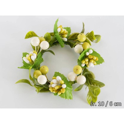 Wianek sztuczny ozdobny śr. 10 cm Wianek sztuczny ozdobny śr. 10 cm