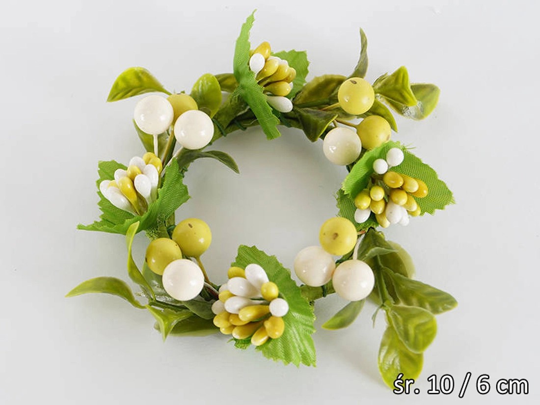 Wianek sztuczny ozdobny śr. 10 cm Wianek sztuczny ozdobny śr. 10 cm