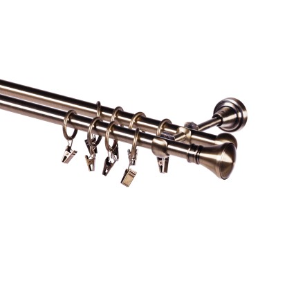 Gardinia Karnisz podwójny Beryl 16 mm 240 cm mosiądz antyczny Gardinia Karnisz podwójny Beryl 16 mm 240 cm mosiądz antyczny