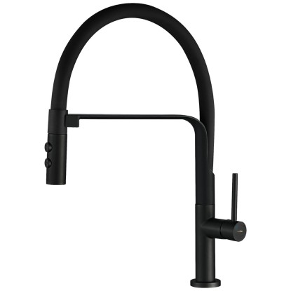 Kuchinox Bateria zlewozmywakowa stojąca wylewka U Siluetto czarna Kuchinox Bateria zlewozmywakowa stojąca wylewka U Siluetto czarna