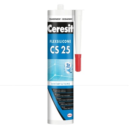 Ceresit Silikon sanitarny CS 25 bezbarwny 280 ml Ceresit Silikon sanitarny CS 25 bezbarwny 280 ml