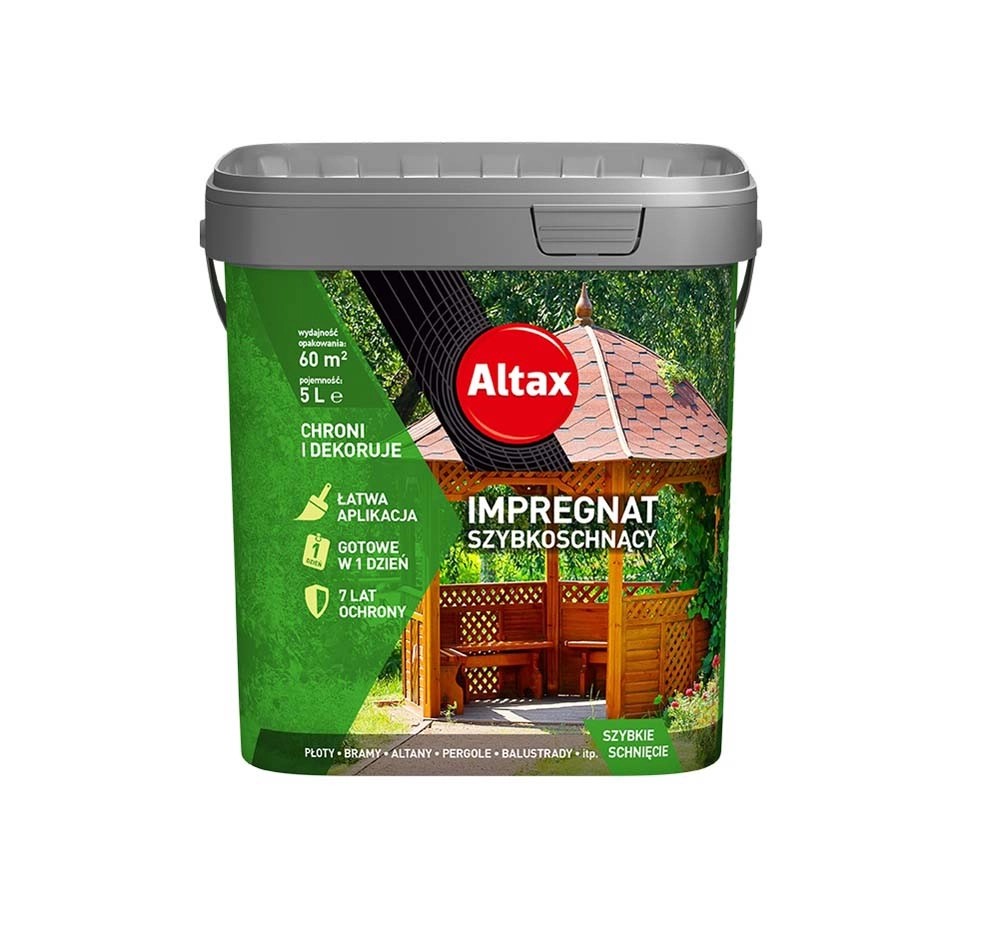 Altax Impregnat Szybkoschnący ochronno-dekoracyjny orzech 5 l Altax Impregnat Szybkoschnący ochronno-dekoracyjny orzech 5 l