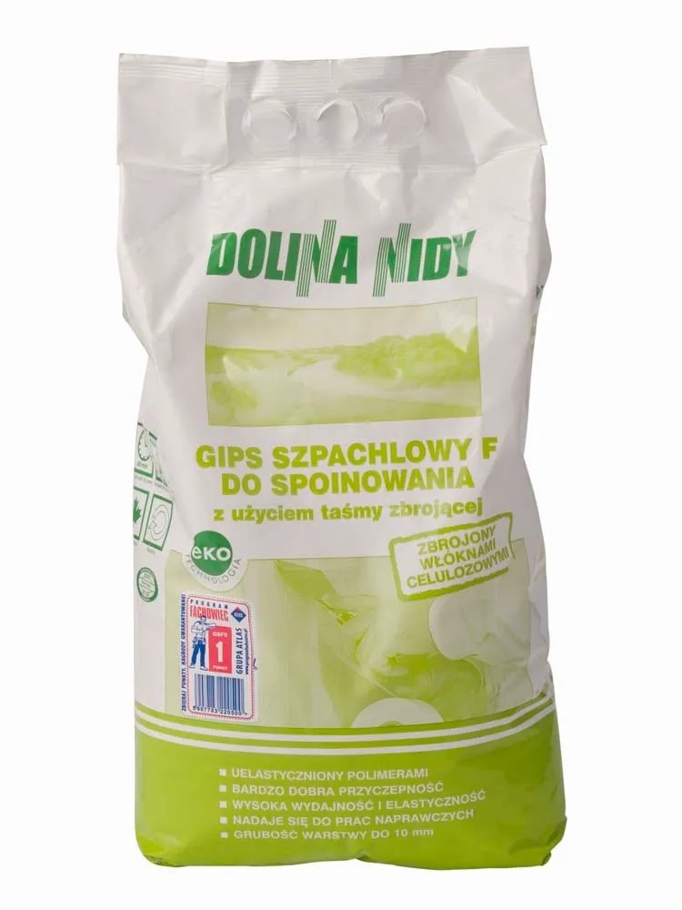 Dolina Nidy Gips szpachlowy F do spoinowania płyt gipsowo-kartonowych 5 kg Dolina Nidy Gips szpachlowy F do spoinowania płyt gipsowo-kartonowych 5 kg