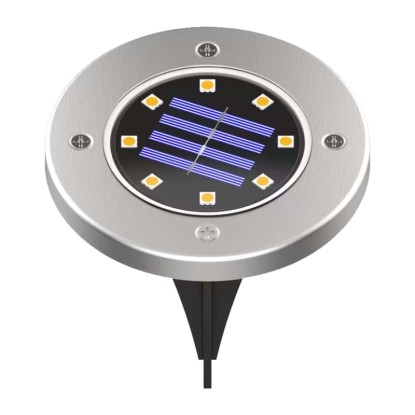 Eko-Light Lampa solarna Deck 0,06W 3000K 2lm IP44 srebrna Eko-Light Lampa solarna Deck 0,06W 3000K 2lm IP44 srebrna