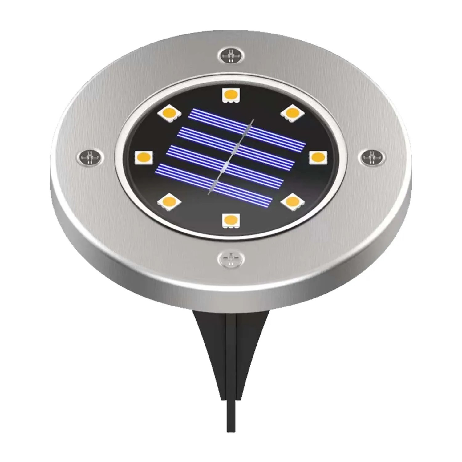 Eko-Light Lampa solarna Deck 0,06W 3000K 2lm IP44 srebrna Eko-Light Lampa solarna Deck 0,06W 3000K 2lm IP44 srebrna