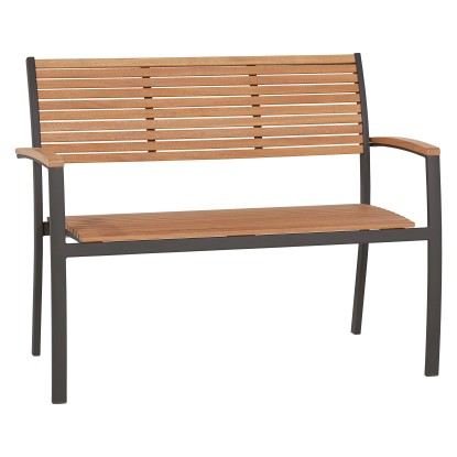 Ławka ogrodowa BONLEE aluminium/eukaliptus 2-osobowa Ławka ogrodowa BONLEE aluminium/eukaliptus 2-osobowa