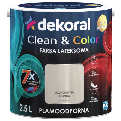 Farba Dekoral Clean & Color szlachetna glinka 2,5 l Farba Dekoral Clean & Color szlachetna glinka 2,5 l
