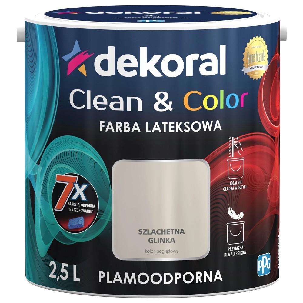 Farba Dekoral Clean & Color szlachetna glinka 2,5 l Farba Dekoral Clean & Color szlachetna glinka 2,5 l