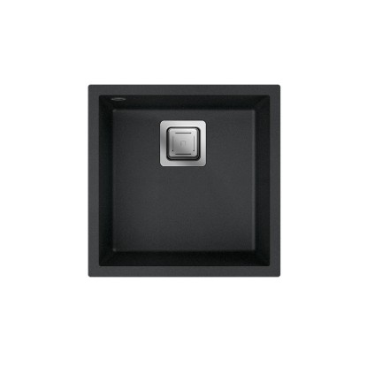 Zlewozmywak Qubus 1-kom. podwieszany, grafitowy 44x44 cm Zlewozmywak Qubus 1-kom. podwieszany, grafitowy 44x44 cm