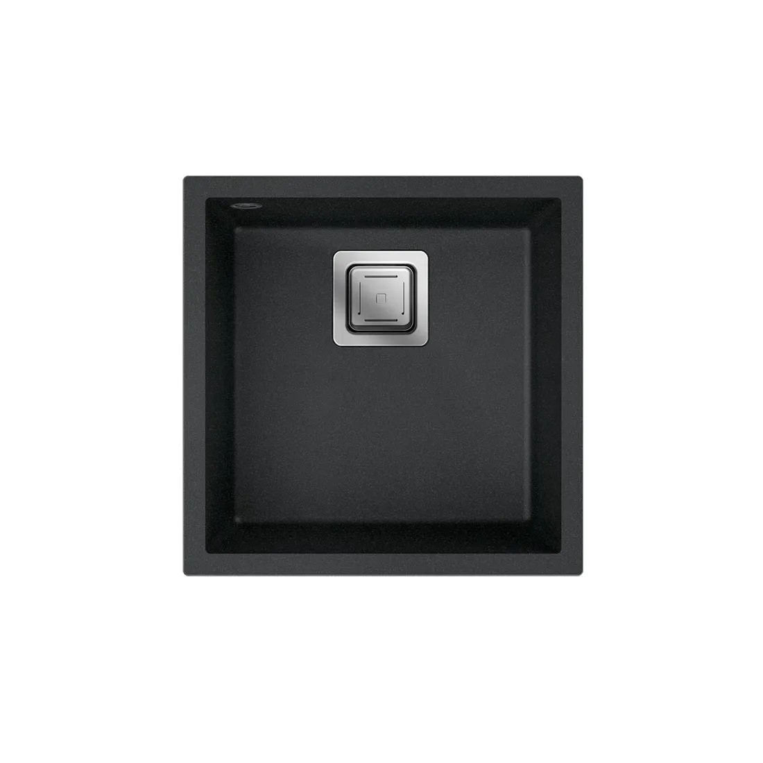 Zlewozmywak Qubus 1-kom. podwieszany, grafitowy 44x44 cm Zlewozmywak Qubus 1-kom. podwieszany, grafitowy 44x44 cm