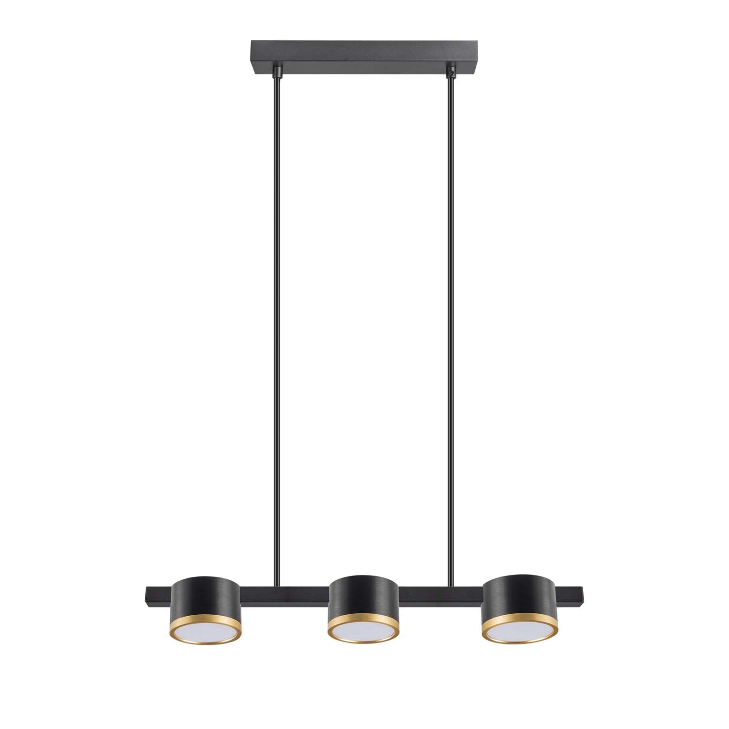 Goldlux Lampa wisząca MIRELLA 3xGX53 6W szer. 50 cm czarno-złota Goldlux Lampa wisząca MIRELLA 3xGX53 6W szer. 50 cm czarno-złota